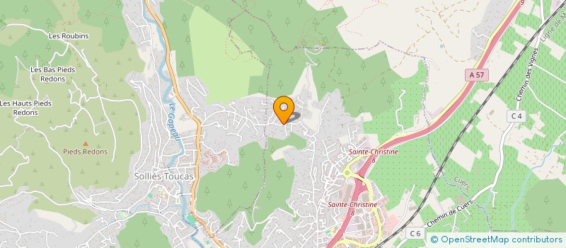 localisation de l'entreprise CAMPING LES OLIVIERS  SOLLIES-TOUCAS