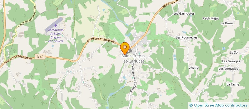 localisation de l'entreprise CAMPING LES PENEYRALS  SAINT CREPIN ET CARLUCET