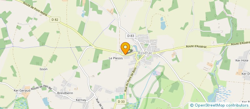 localisation de l'entreprise CAMPING LES PRAIRIES DE L'ETANG  ASSERAC