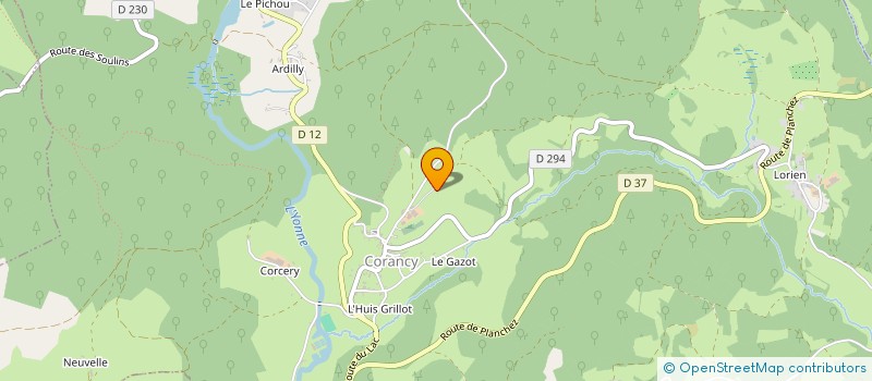 localisation de l'entreprise CAMPING LES SOULINS  CORANCY