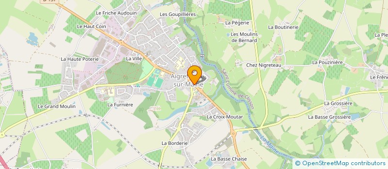 localisation de l'entreprise CAMPING LES VALLEES FLEURIES  AIGREFEUILLE-SUR-MAINE