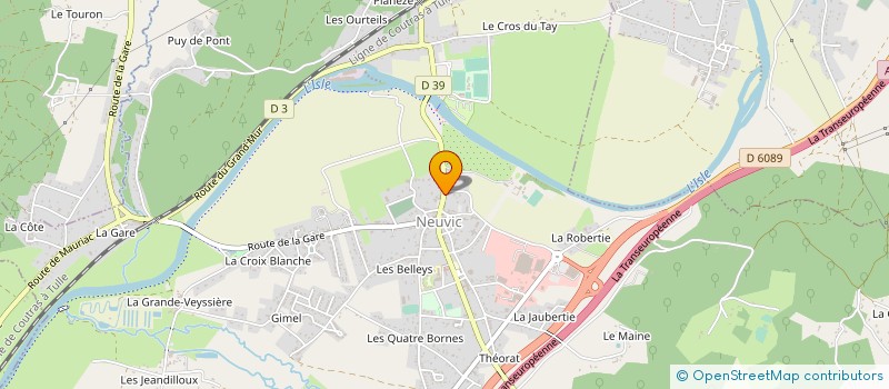 localisation de l'entreprise CAMPING PARC DU PLEIN AIR  NEUVIC