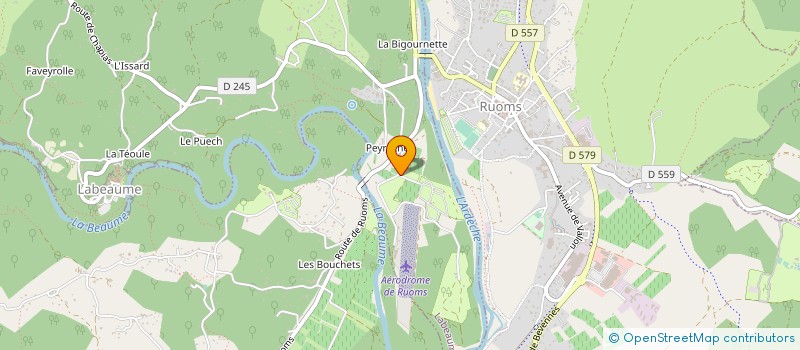 localisation de l'entreprise CAMPING PEYROCHE à LABEAUME