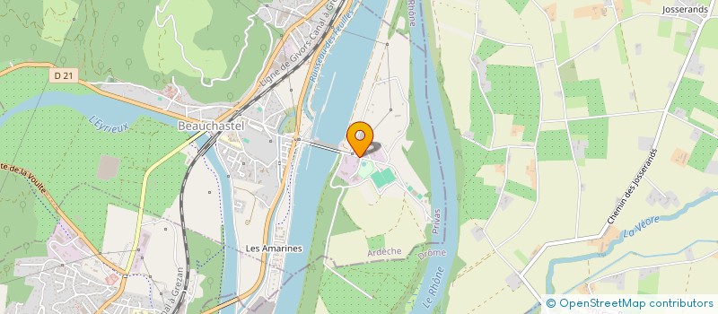 localisation de l'entreprise CAMPING RESTAURANT LES 2 RIVES  CHARMES-SUR-RHONE