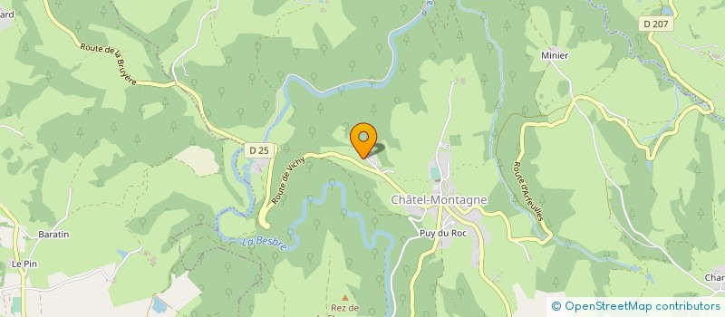 localisation de l'entreprise CAMPING RETRO PASSION  CHATEL-MONTAGNE