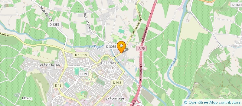 localisation de l'entreprise CAMPING SAINT CHRISTOL  PEZENAS