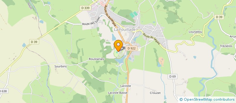 localisation de l'entreprise CAMPING VACANCES LOISIRS DETENTE BOUTONNET  LA FOUILLADE