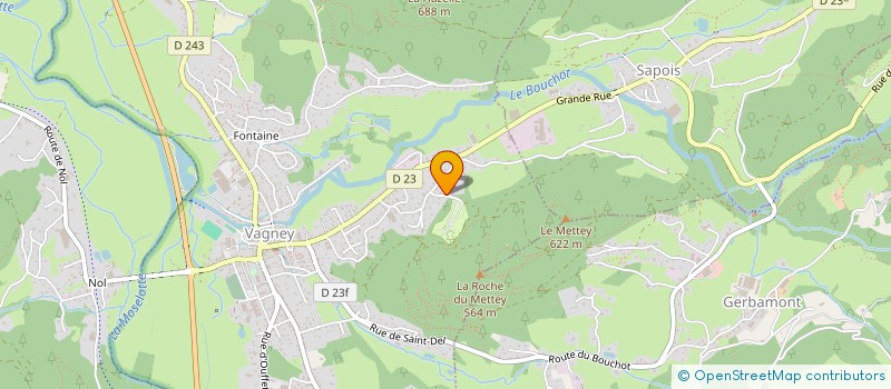 localisation de l'entreprise CAMPINGS DU MASSIF DES VOSGES  VAGNEY