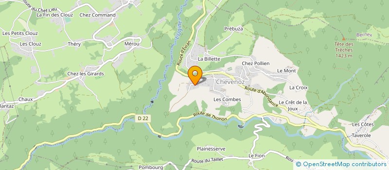 localisation de l'entreprise CAMPINGS LEMAN  CHEVENOZ