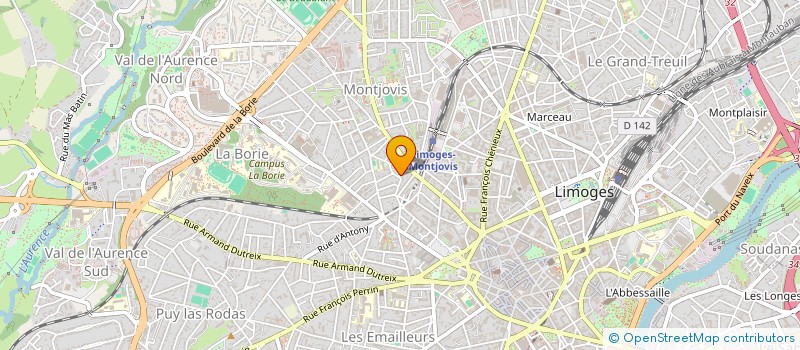 localisation de l'entreprise CAMUT - SFALLI à LIMOGES