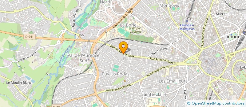 localisation de l'entreprise CAMY à LIMOGES