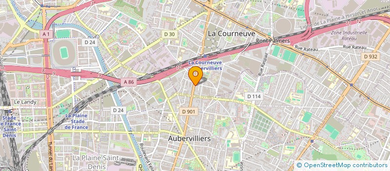 localisation de l'entreprise CAN à LA COURNEUVE