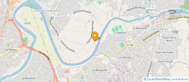 localisation de l'entreprise CANAILLETHEQUE  LESCURE-D'ALBIGEOIS