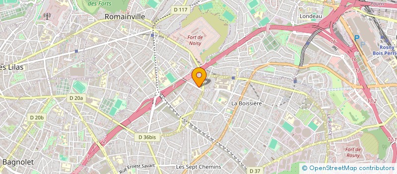localisation de l'entreprise CANAL 93 à ROMAINVILLE