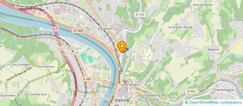 localisation de l'entreprise CANAL VIENNE METROPOLE  VIENNE