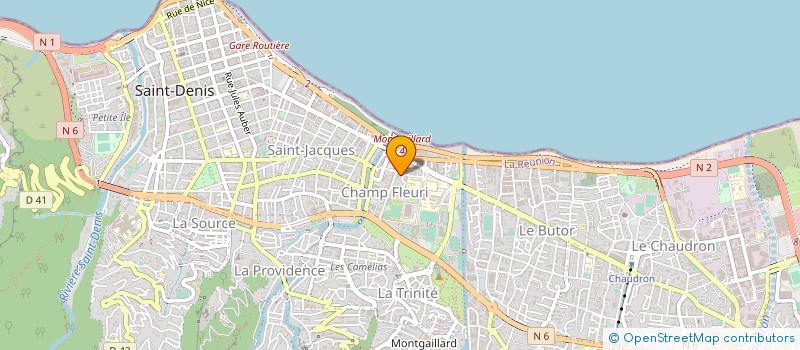 localisation de l'entreprise CANALE - GAUTHIER - ANTELME - BENTOLILA - CLOTAGATIDE  SAINT-DENIS