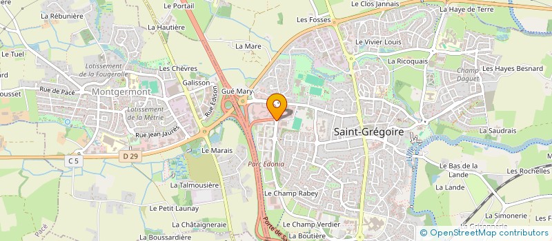 localisation de l'entreprise CANAME à SAINT-GREGOIRE