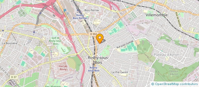 localisation de l'entreprise CANARD à ROSNY-SOUS-BOIS