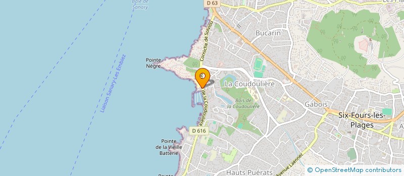 localisation de l'entreprise CANARI à SIX-FOURS-LES-PLAGES