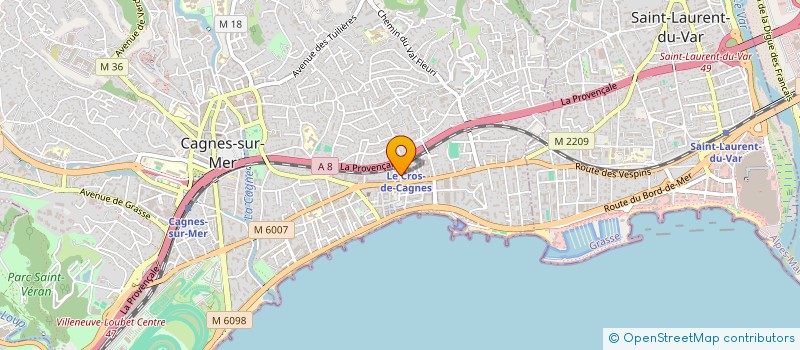 localisation de l'entreprise CANARIS à CAGNES-SUR-MER