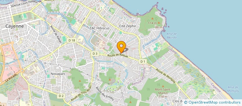 localisation de l'entreprise CANARIS PASSION 973  CAYENNE