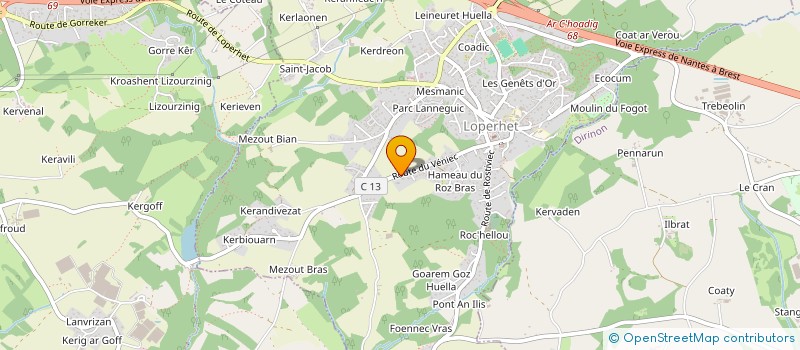 localisation de l'entreprise CANARY CANARD  LOPERHET