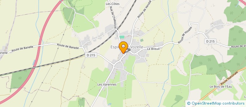 localisation de l'entreprise CANCE'RUN à ESPINASSE-VOZELLE
