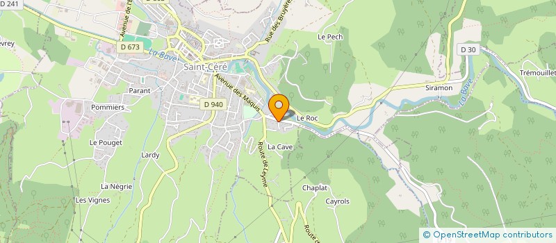 localisation de l'entreprise CANCES SARL à SAINT-CERE