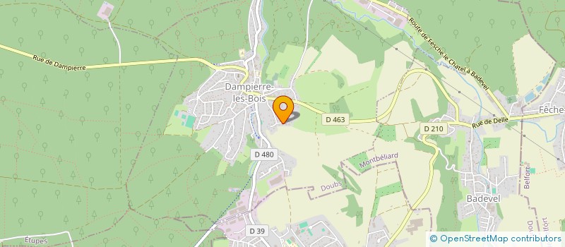 localisation de l'entreprise CANCOILLOTTE FILM PRODUCTION  DAMPIERRE-LES-BOIS