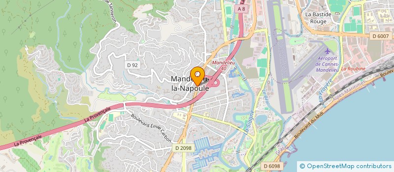 localisation de l'entreprise CANDISUD à MANDELIEU-LA-NAPOULE