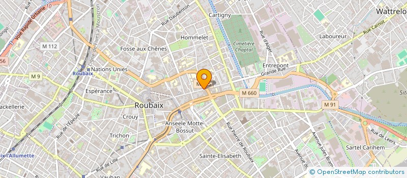 localisation de l'entreprise CANDY SHOP Y.Y  ROUBAIX