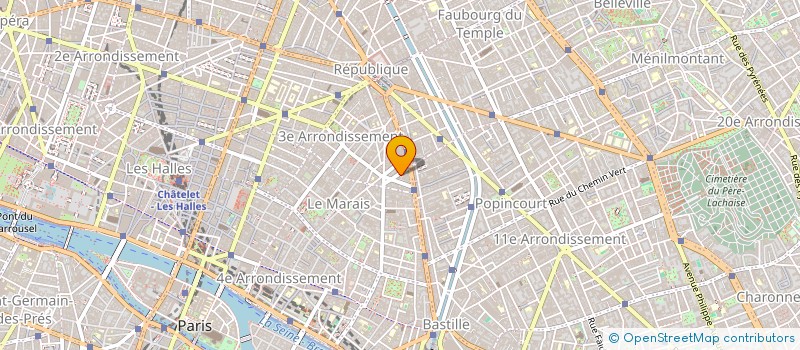 localisation de l'entreprise CANE à PARIS