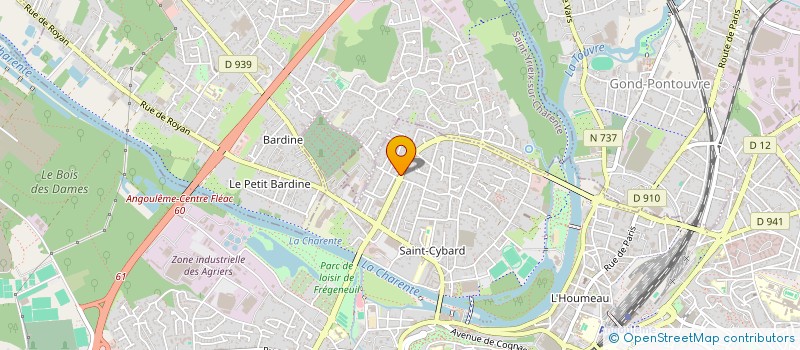 localisation de l'entreprise CANEGAB à ANGOULEME