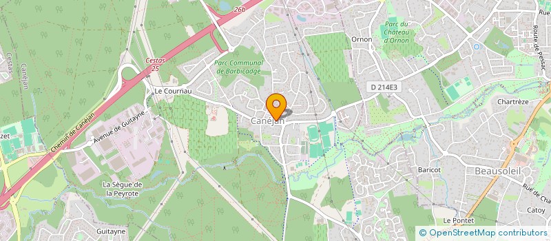 localisation de l'entreprise CANEJAN SOLIDARITE COMPLEMENTAIRE SANTE - CSCS.  CANEJAN