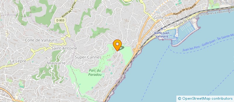 localisation de l'entreprise CANELEM à VALLAURIS