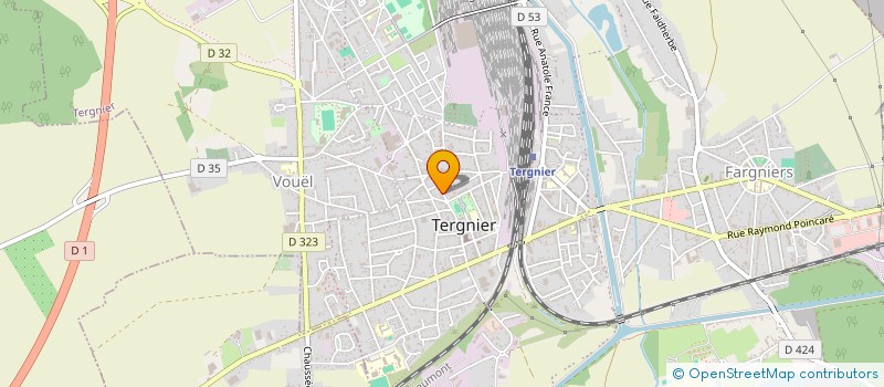 localisation de l'entreprise CANELIA à TERGNIER