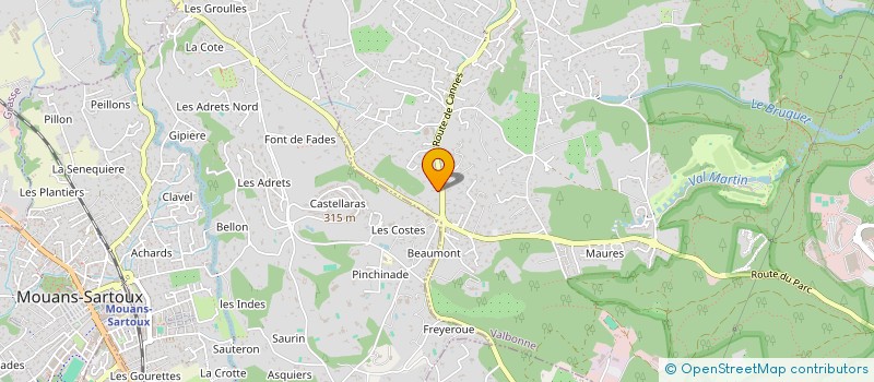 localisation de l'entreprise CANELLE  VALBONNE