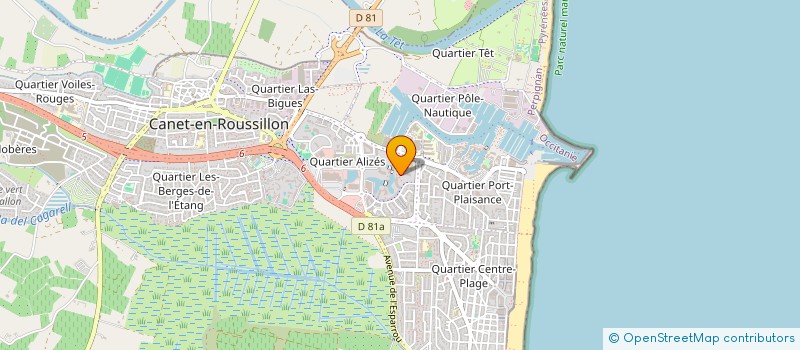 localisation de l'entreprise CANET MUSICPROD  CANET-EN-ROUSSILLON