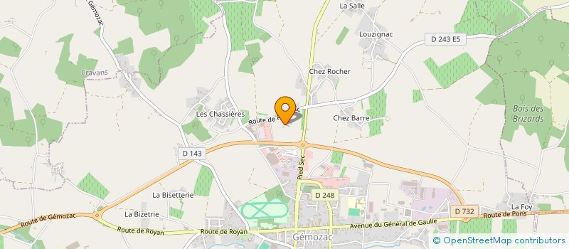 localisation de l'entreprise CANIDISTRI  GEMOZAC