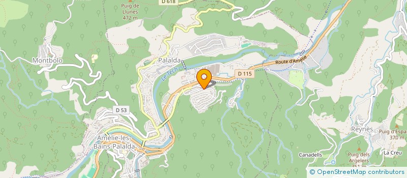 localisation de l'entreprise CANIGOU ET LE BELMATX  AMELIE-LES-BAINS-PALALDA