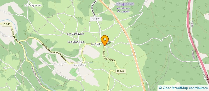 localisation de l'entreprise CANNABIOFRANCE à LOUPIAC