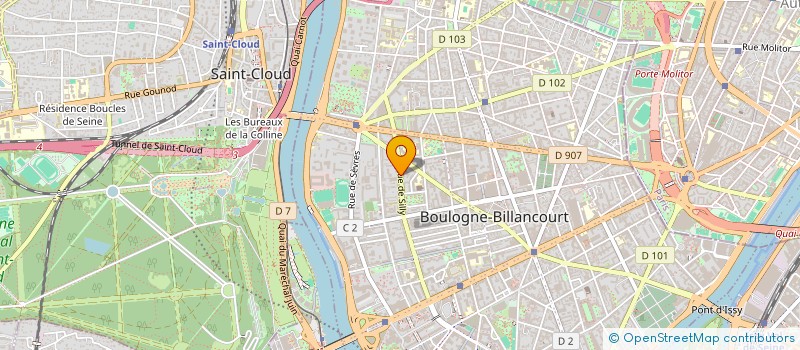 localisation de l'entreprise CANNAC GESTION à BOULOGNE-BILLANCOURT