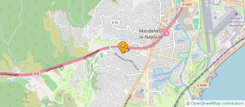 localisation de l'entreprise CANNES AUTOMOBILE  MOUGINS