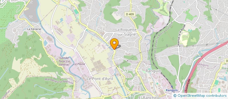 localisation de l'entreprise CANNES COURTAGE ASSURANCE COTE D'AZUR à LA ROQUETTE-SUR-SIAGNE