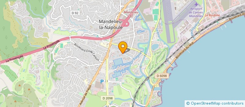 localisation de l'entreprise CANNES EDEN à MANDELIEU-LA-NAPOULE