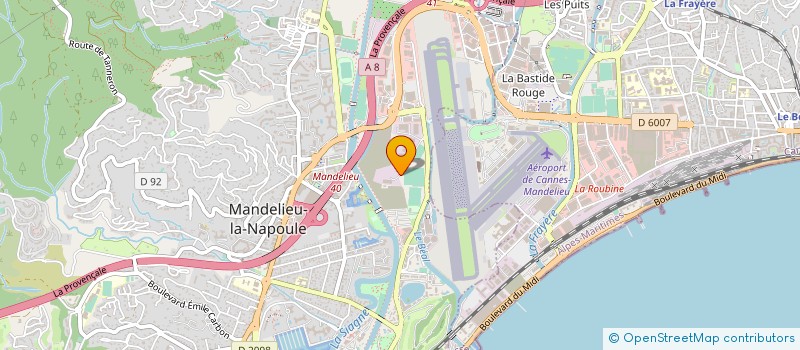 localisation de l'entreprise CANNES EUROP EXPRESS à MANDELIEU-LA-NAPOULE