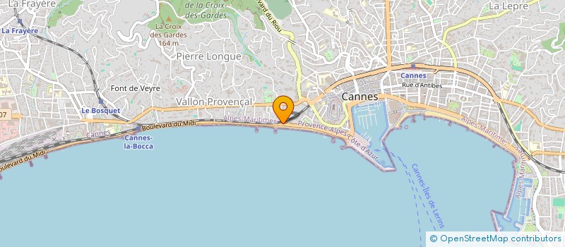localisation de l'entreprise CANNES MEDITERRANEE à CANNES