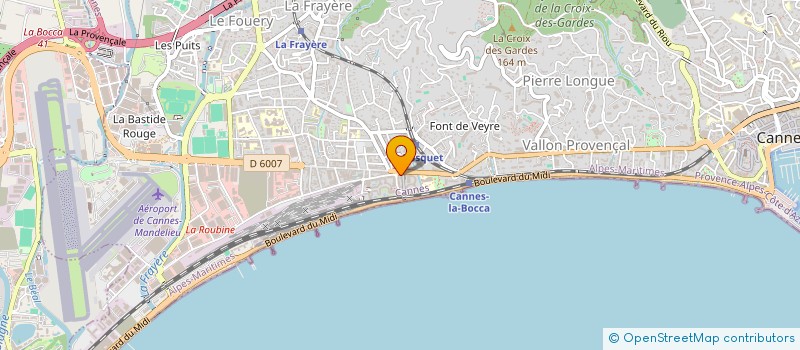 localisation de l'entreprise CANNES OUEST MEDITERRANEE à CANNES