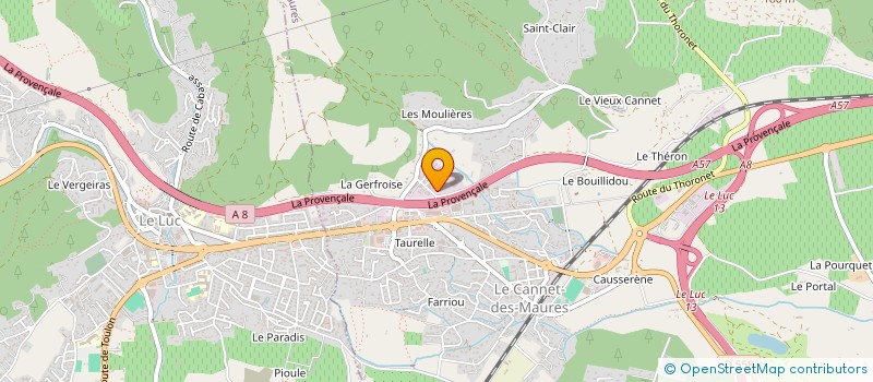 localisation de l'entreprise CANNET DENTAIRE  LE CANNET-DES-MAURES