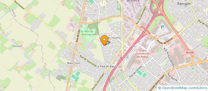 localisation de l'entreprise CANNIERE PEINTURE  RONCQ